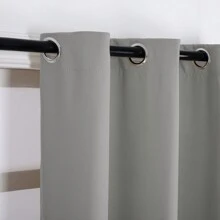 Cortina exterior resistente a la intemperie con ojales en la parte superior e inferior, protección visual impermeable, protección solar para balcón, terraza, pérgola, cenador, 254 x 213 cm - Gris Claro - Ver 9
