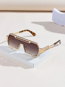 masculinos com armação de metal, detalhes geométricos multicoloridos, acessórios de moda, cores opcionais, ideais para praia, férias de verão, atividades ao ar livre e viagens. - Multicolorido - Ver 7