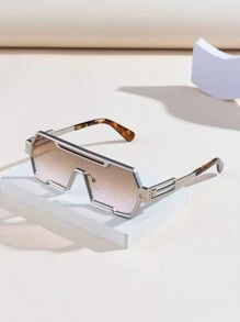 masculinos com armação de metal, detalhes geométricos multicoloridos, acessórios de moda, cores opcionais, ideais para praia, férias de verão, atividades ao ar livre e viagens. - Multicolorido - Ver 3