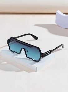 masculinos com armação de metal, detalhes geométricos multicoloridos, acessórios de moda, cores opcionais, ideais para praia, férias de verão, atividades ao ar livre e viagens. - Multicolorido - Ver 5