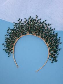 1 Máy Tính Handmade Sang Trọng Đầu Vương Miện Trang Trí Với Màu Kim Cương Giả Cho Đám Cưới Cô Dâu, Tiệc Sinh Nhật Công Chúa Hoàng Gia Tiaras - A - Xem 3