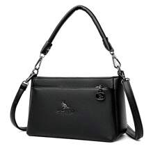 Leather Texture Women's Shoulder Bag Bag Middle-Aged Mom Bag Women's 2024 New Versatile Fashion Soft Leather Crossbody Bag