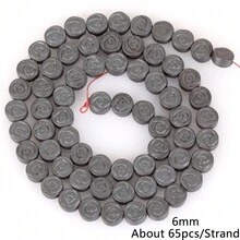 1條天然赤鐵礦石黑色啞面幾何圖案愛心立方圓珠珠寶製作配件耳環項鍊diy配件 15" - 彩色 - 查看 17