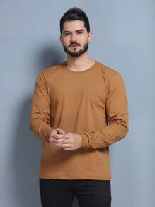Men T-Shirts - 芥末黃 - 查看 7