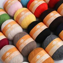 6入組羊絨感線(60%羊絨,20%丙烯酸纖維,20%粘膠纖維),適用於diy編織羊絨毛衣、長褲、手套、帽子和手工藝品 - 多色 - 查看 1