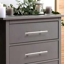 1pc Silver T-Shaped Round Tube Stainless Steel Handle Kitchen Cabinet Handle Drawer Cabinet Door Handles - Multicolor - View 7