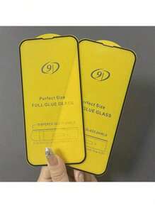 2 MICAS DE CRISTAL VIDRIO TEMPLADO COMPLETA 9D PARA IPHONE - transparente - Ver 3