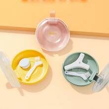 可攜式透明矯正器收納盒矯正器保持器存儲盒,可愛的設計,適用於牙套清潔 - 粉色 - 查看 6