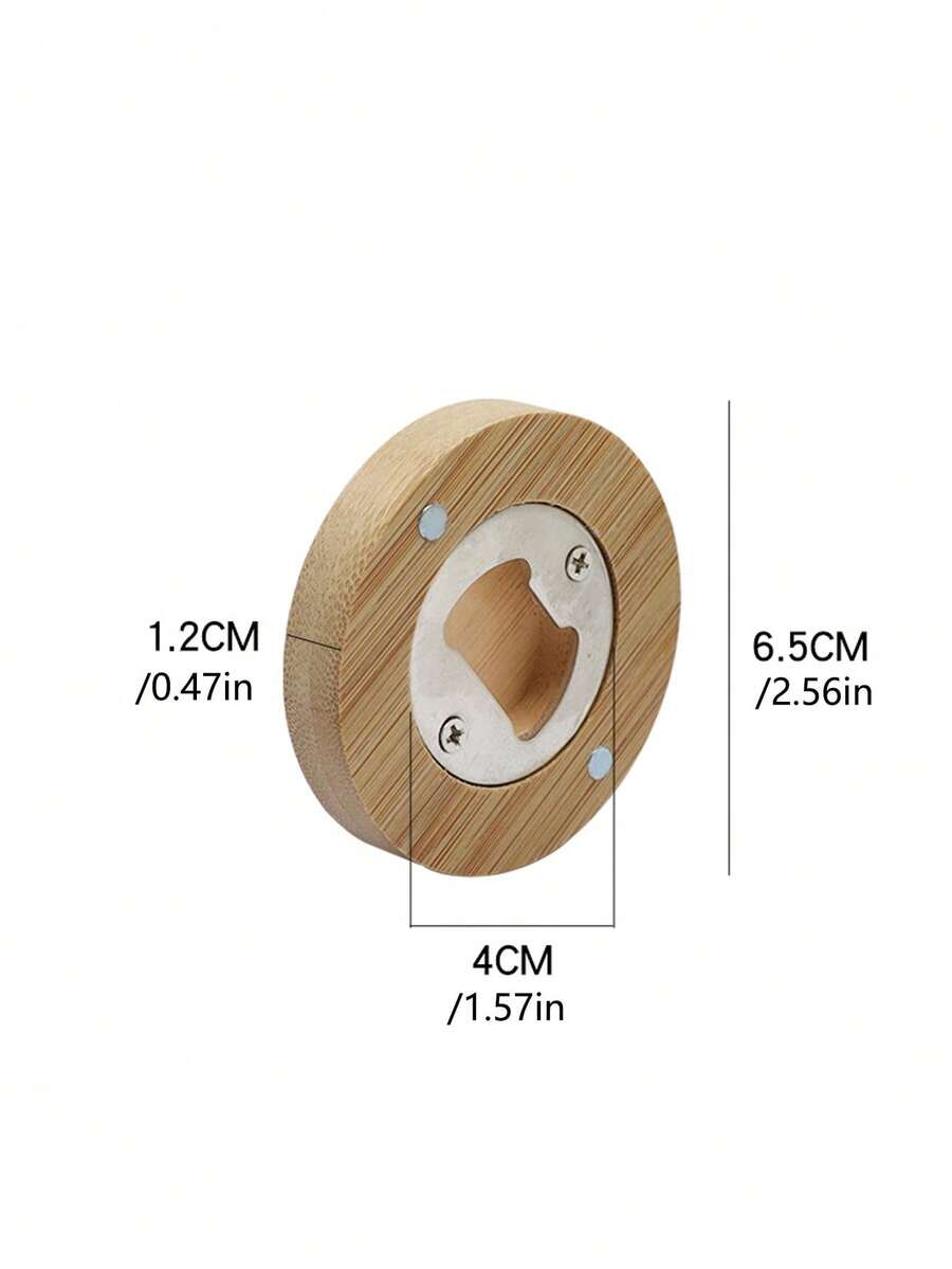 1pc Circular Nan Bamboo Beer Bottle Opener Screw Cap Opener SHEIN UK