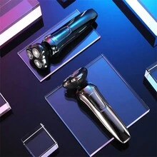 3D Rechargeable Waterproof IPX7 Electric Shaver Wet & Dry Rotary Shavers For Men Electric Shaving Razors With Pop-Up Trimmer - Black - View 8