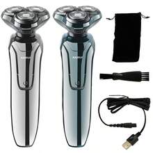 3D Rechargeable Waterproof IPX7 Electric Shaver Wet & Dry Rotary Shavers For Men Electric Shaving Razors With Pop-Up Trimmer - Black - View 10