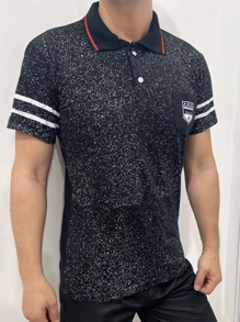 Men Polo Shirts - 黑色 - 查看 1