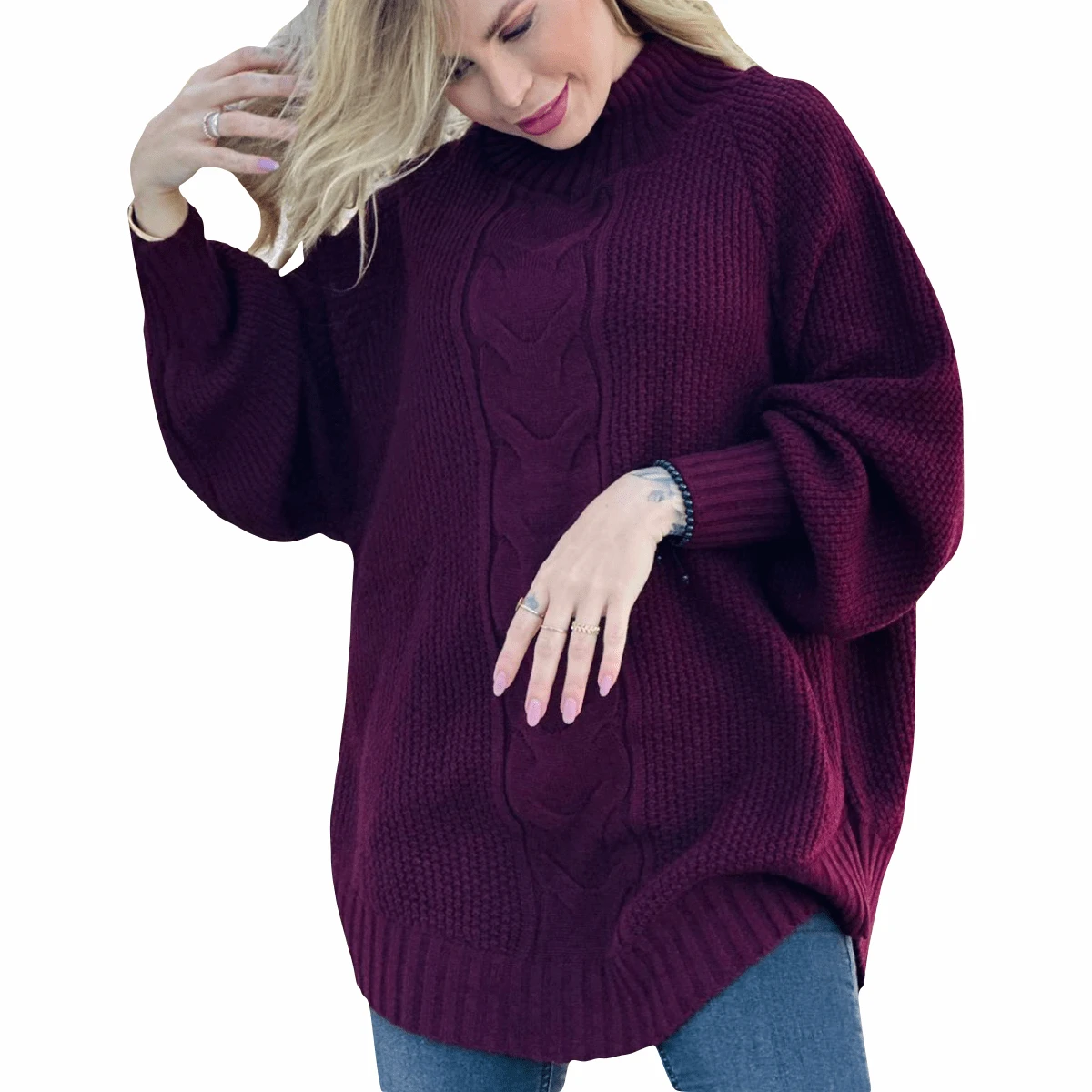 Women Sweaters - MARSALA - Xem 1