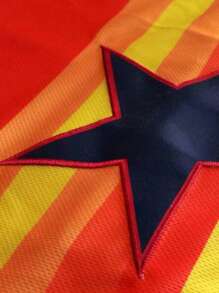 男友风男士刺绣棒球衫 27 彩虹休闲短袖 V 领 T 恤 派对运动上衣 春季 - 彩色 - 查看 4