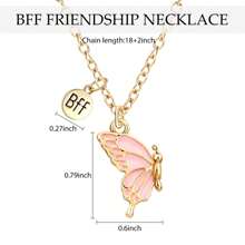 Set de 4 piezas Collar y pulseras de la mejor amiga, juego de collar y pulsera ajustable para amistad, mejor regalo para niñas - Multicolor - Ver 3
