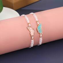 Set de 4 piezas Collar y pulseras de la mejor amiga, juego de collar y pulsera ajustable para amistad, mejor regalo para niñas - Multicolor - Ver 7