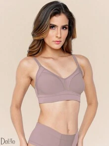 Plus Size Bras & Bralettes - 乾枯玫瑰色 - 查看 1