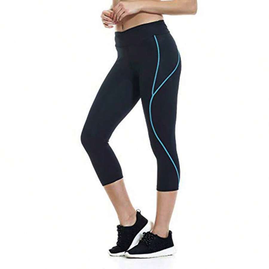 BEROY Women's Bike Pants High Waist 4D Padded Cycling Capris Shorts 3/4 ...