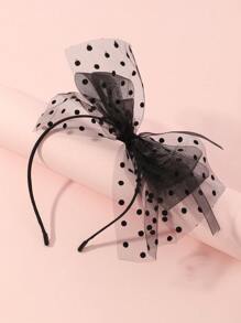 1 Diadema Para Cabello De Niña Con Lazo Negro Para Decoración Diaria - Negro - Ver 1