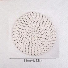 3件套隔热垫套装，凹槽编织火锅架套装（3件），时尚杯垫，加热垫，加热垫，勺子架，用于烹饪和烘烤