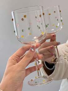 1 chiếc cốc thủy tinh đựng nước trái cây/trà trái cây cao cấp, phong cách Ins-Style, đồ thủy tinh trang nhã tạo không khí tiệc tùng, thích hợp cho nhà hàng, phòng khách, tụ họp - Nhiều màu - Xem 4