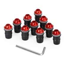Kit de arandelas de tornillo para motocicleta, protector de parabrisas de aluminio, M5x16mm, paquete de 10