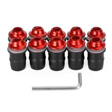 Kit de arandelas de tornillo para motocicleta, protector de parabrisas de aluminio, M5x16mm, paquete de 10