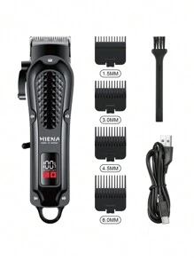 HIENA Men's Hair Clipper, Electric Hair Trimmer With LED Display, Hair Cutting Machine, Professional Cordless Hair Clipper For Men, Father's Day Gift