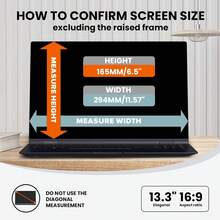 [1Pack] Laptop Privacy Screen Filters 13.3 Inch 16:9 Aspect Privacy Filter For 13.3 Inch Widescreen Laptop Anti-Scratch Protector Film For Data Confidentiality Anti-Glare Laptop Screen Protector - Black - View 3