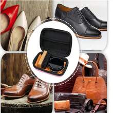 男女適用的鞋油套裝，皮革鞋光亮套裝，配有柔軟刷毛可進行鞋子護理和清潔 - 紫色 - 查看 3