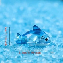 7pcs Đầy màu sắc Chiếu sáng Mini Cá heo , Chiếu sáng Elf Sân vườn Đồ trang trí , Bể nuôi cá Sân vườn Phong cảnh , Ngoài trời Sân Hồ Bơi Phòng tắm Thủ công mỹ nghệ trang trí - Màu xanh lam - Xem 2