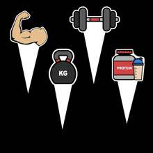 48 piezas Topper para cupcakes de temática fitness, que incluyen agarres de mano de equipos de gimnasio, hombres musculosos y bebidas altas en proteínas. Perfectos para la decoración de fiestas de cumpleaños, nutricionistas/entrenadores de fitness, graduaciones y días festivos