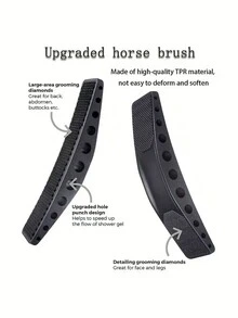 1 Miếng 6 trong 1 Ngựa Dụng cụ chải chuốt  Chải Sang trọng Đồ Chải lông Thú cưng Công cụ , Đa chức năng Ngựa Làm sạch & Dụng cụ xoa bóp - Màu xanh lam - Xem 3