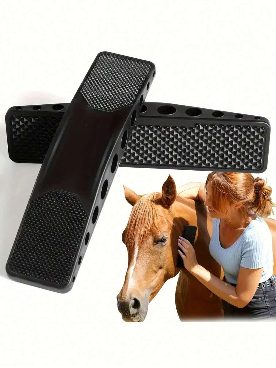 1 Miếng 6 trong 1 Ngựa Dụng cụ chải chuốt Chải Sang trọng Đồ Chải lông Thú cưng Công cụ , Đa chức năng Ngựa Làm sạch & Dụng cụ xoa bóp - Màu xanh lam - Xem 1