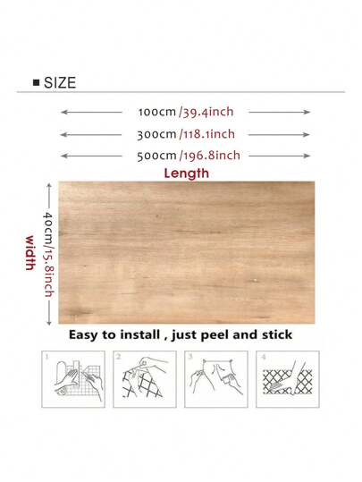 Roll Wood Grain Peel Stick Wallpaper Self Adhesive Rustic Removable Contact Paper Plank Countertop Cabinets Vinyl Film, Renovation Stickers Wand Panels, Paper, Wallpapers, ation Items Refresh Your Home, Festival Birthday Graduation Room Home Bathroom Bedroom Stuff Living Ho view 5