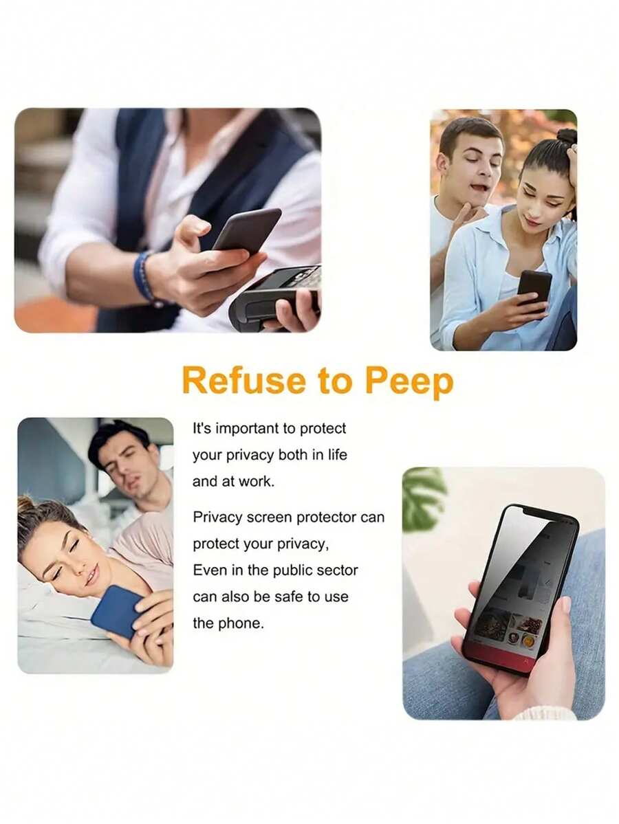 [2+1 ] Compatible With Iphone 12 13 Mini 14 Plus 11 Pro Max Privacy