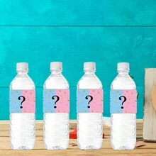 20 Sheets Gender Reveal Stickers, Mineral Water Bottle Stickers, Gift Labels, Happy Wedding Stickers - Multicolor - View 7