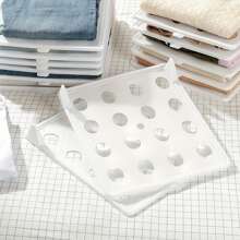 多功能衣服折叠板，创意衣柜收纳折叠板，多功能家用折叠板，衬衫长袖抗皱便携式折叠板，衣柜整理收纳，卧室配件 - 白色 - 查看 5