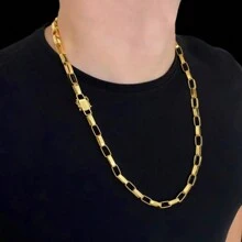 Men's Pendant Necklaces - 金色 - 查看 2