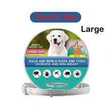 1 pieza Collar antiparasitario para perros pequeños, impermeable, collar para mascotas - grande - Ver 1