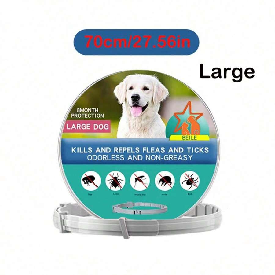 1 pieza Collar antiparasitario para perros pequeños, impermeable, collar para mascotas - grande - Ver 1