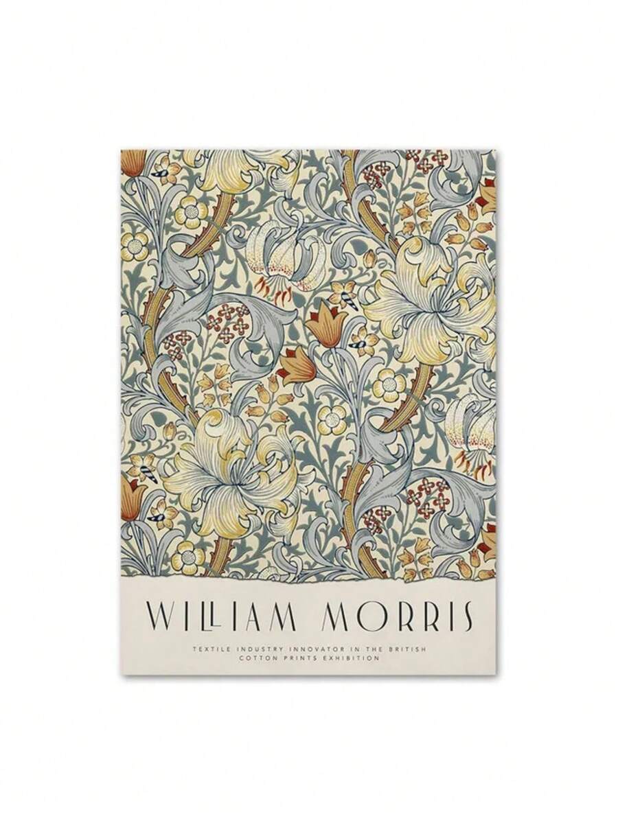 1張威廉·莫里斯博物館系列復古北歐帆布畫海報,美學高清打印牆照片客廳家居裝飾無框 - 5 - 查看 1