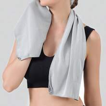 1 Stück Sommer Eis Seidenhandtuch, Sporttuch für Outdoor-Einsatz, schnell trocknend und kühlend, mit Silikonbeutel zur Aufbewahrung, ein kühles und tragbares Handtuch geeignet für Outdoor-Reisen, Fitness, Laufen, Schwimmen, Strand und andere Anlässe - Verschiedenfarbig - Übersicht 4