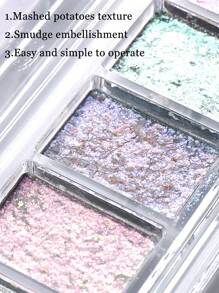 6種顏色固體閃粉,蛋白石閃粉粘土石膏閃粉彩春美甲裝飾配搭粘土棒diy美甲配件 - 彩色 - 查看 4