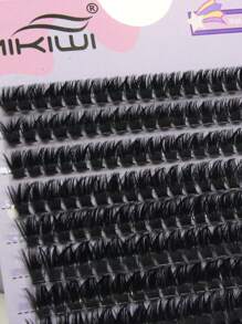 Mi giả Mikiwi 280 sợi, chất liệu 100D, độ dày 0.07mm, kiểu D-Curl, mềm mại, độ dài hỗn hợp 9-16mm, siêu dày và bồng bềnh, thích hợp làm mi nối, mi trang điểm, mi giả dạng chùm, mi rời, mi giả. - màu đen - Xem 7