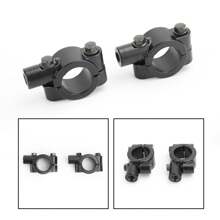 7/8" Motorcycle Handlebar Mirror Adaptor Clamp Mount Bracket 10mm CCW Aluminium - 黑色 - 查看 1