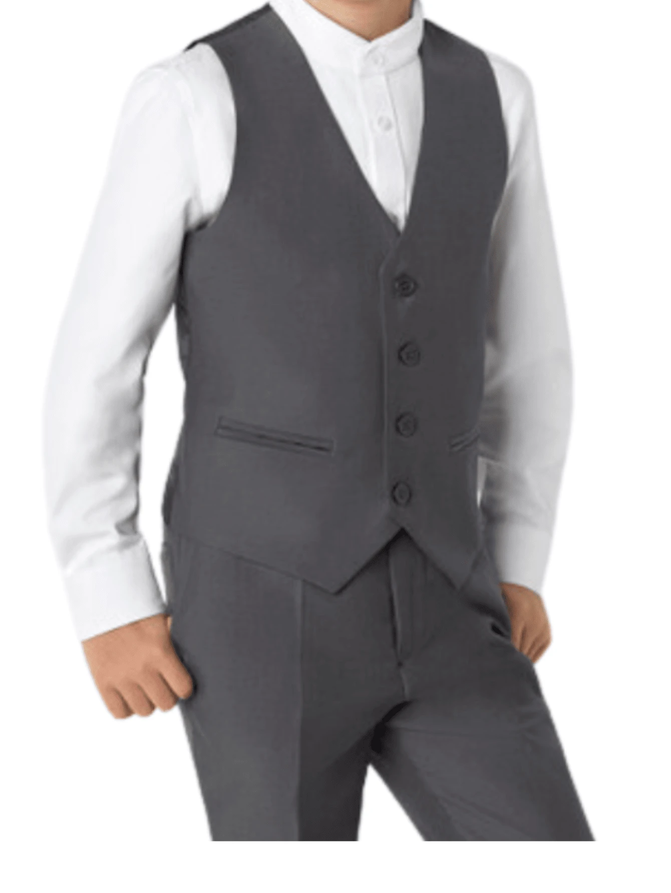 Men's Slim Social Vest With Regulator - Màu xám đen - Xem 1