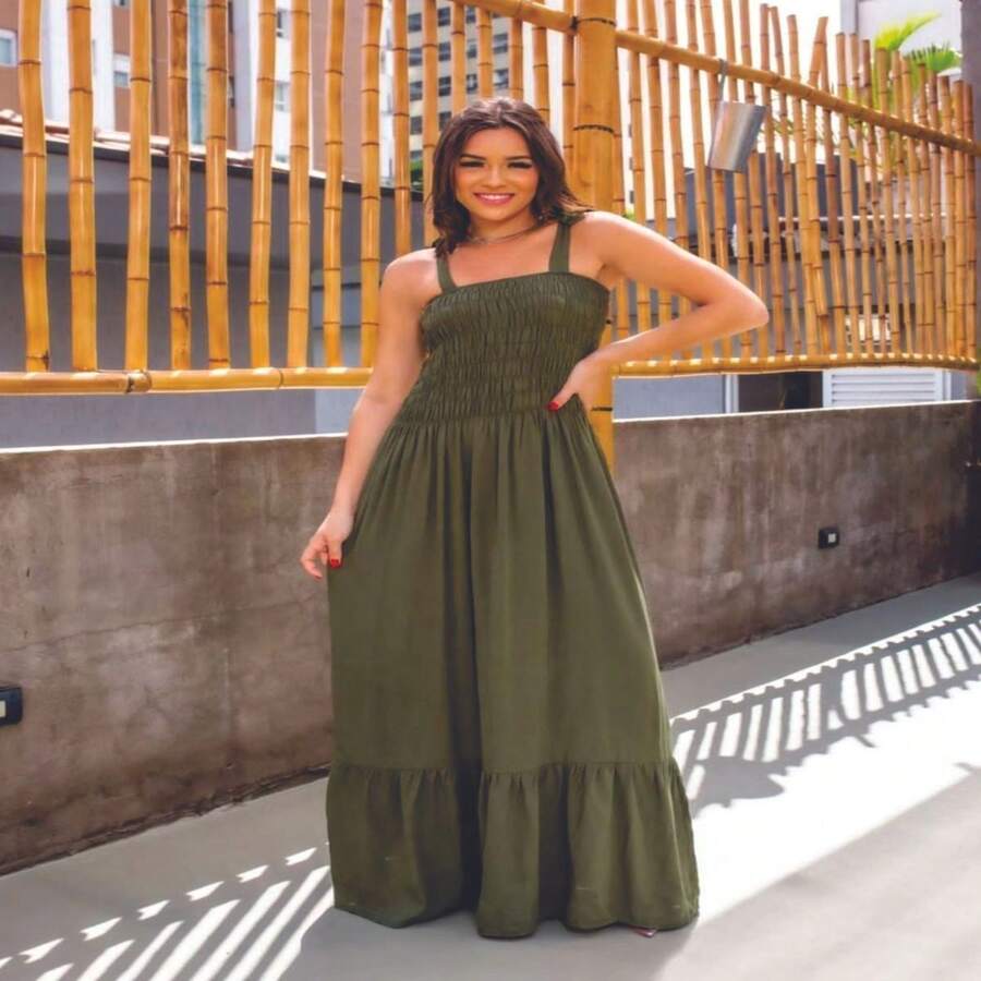 Women Dresses - 軍綠色 - 查看 1