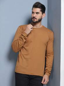 Men T-Shirts - 芥末黃 - 查看 3