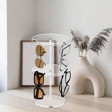Acrylic Sunglasses Organizer, Transparent Rotating Display Rack For Desktop, 360° Rotation, Stackable, Can Hold At Least 18 Pairs Of Glasses - Clear - View 3